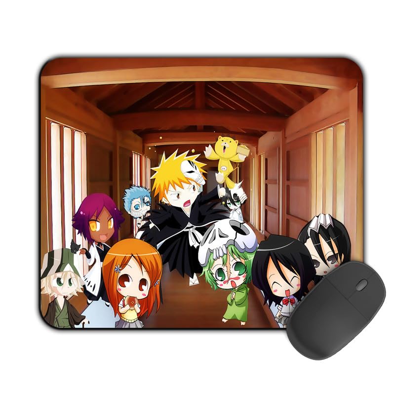 Image of Printed Designer Mouse Pad Chibi Illustration (200MM X 240 X 3MM) Enhance Gaming and Work Performance Comfortable and Precise Non-Slip Water Proof Bleach Mouse Pad.