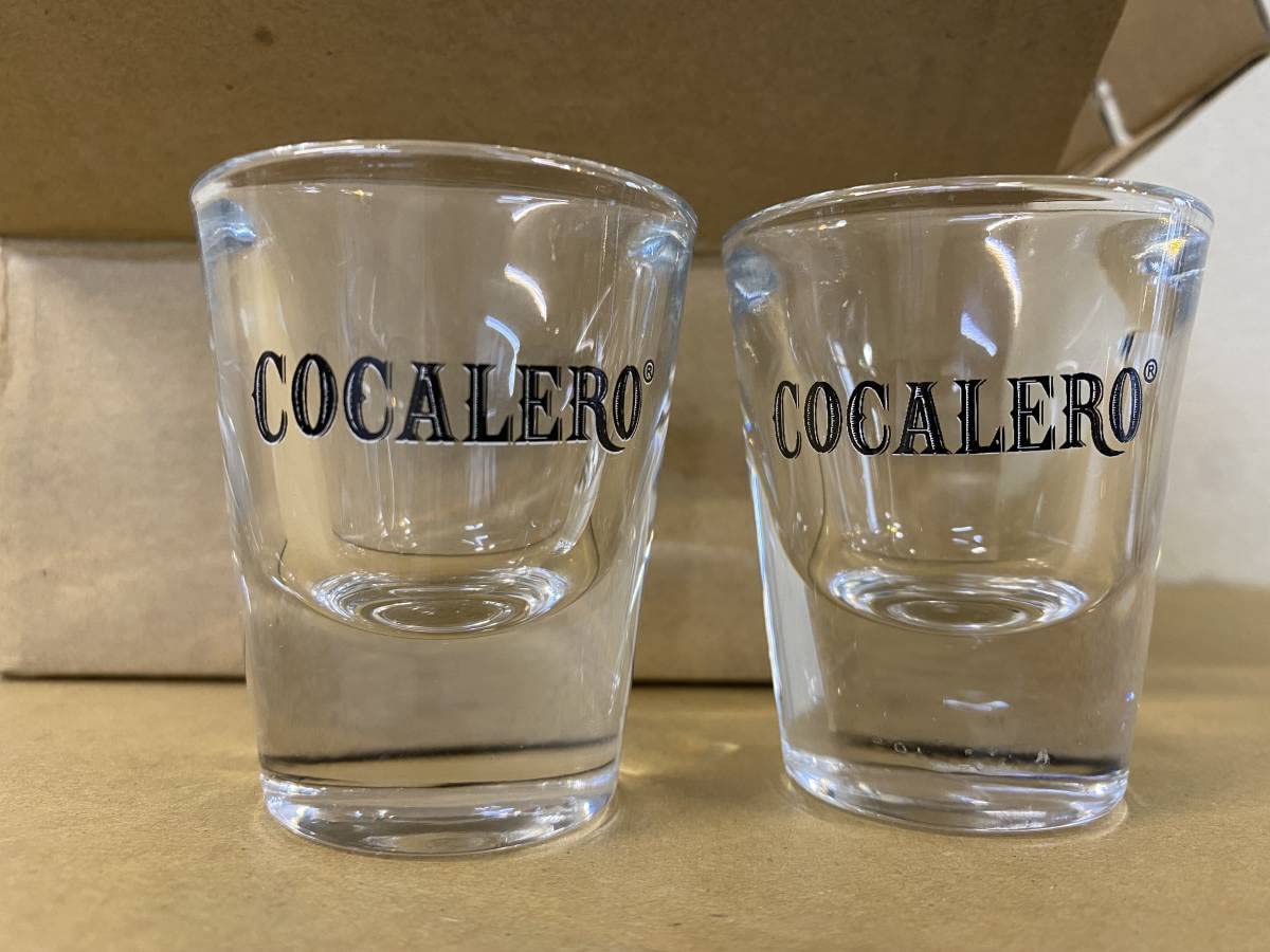 Amazon.co.jp: コカレロ COCALEROロゴ入りショットグラス2脚ロゴ入り