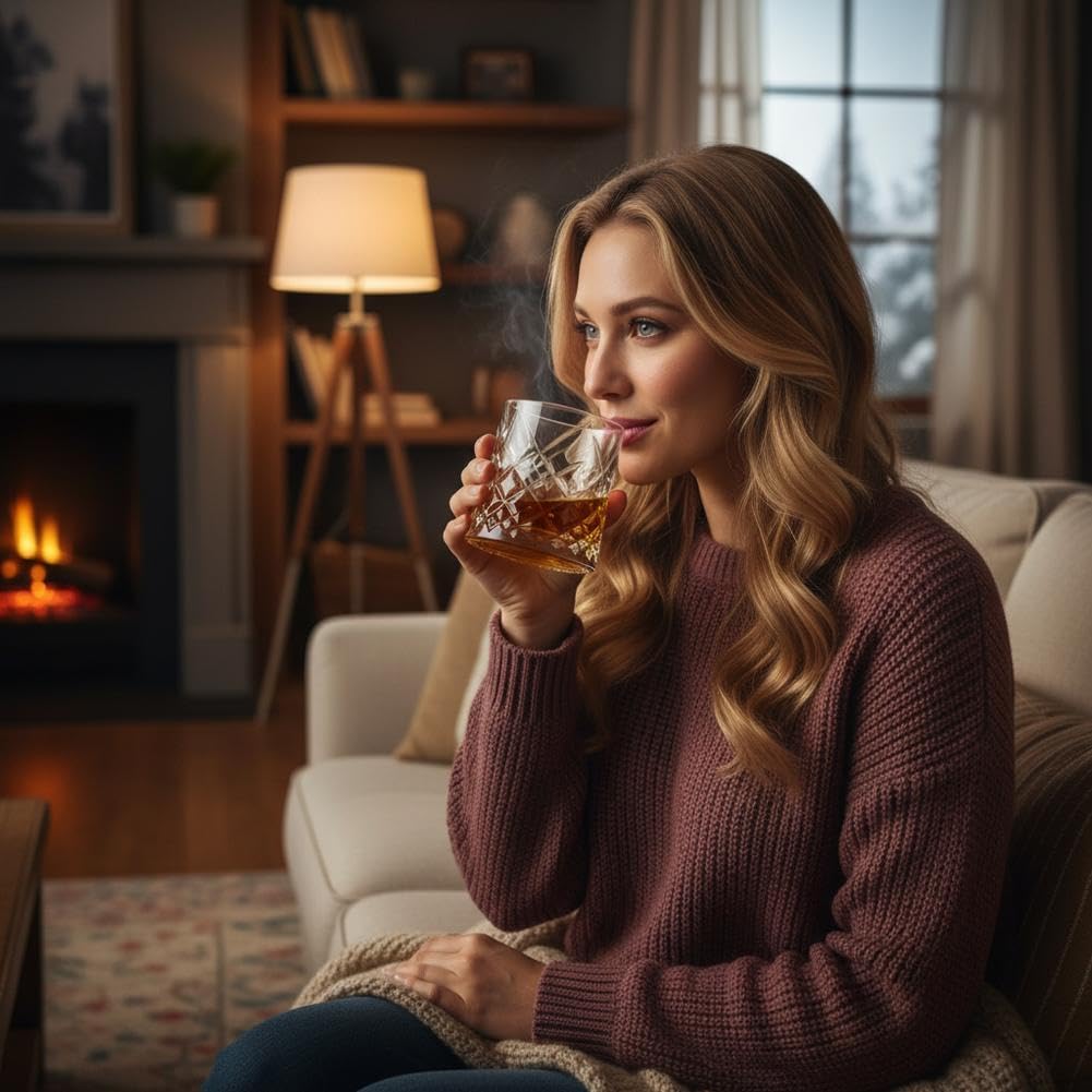 360-stopniowy obrotowy kieliszek do whisky, 2 sztuki obrotowego kryształowego kieliszka do wina z funkcją redukcji stresu, na urodziny, święta, Dzień Ojca, specjalne wydarzenia degustacyjne