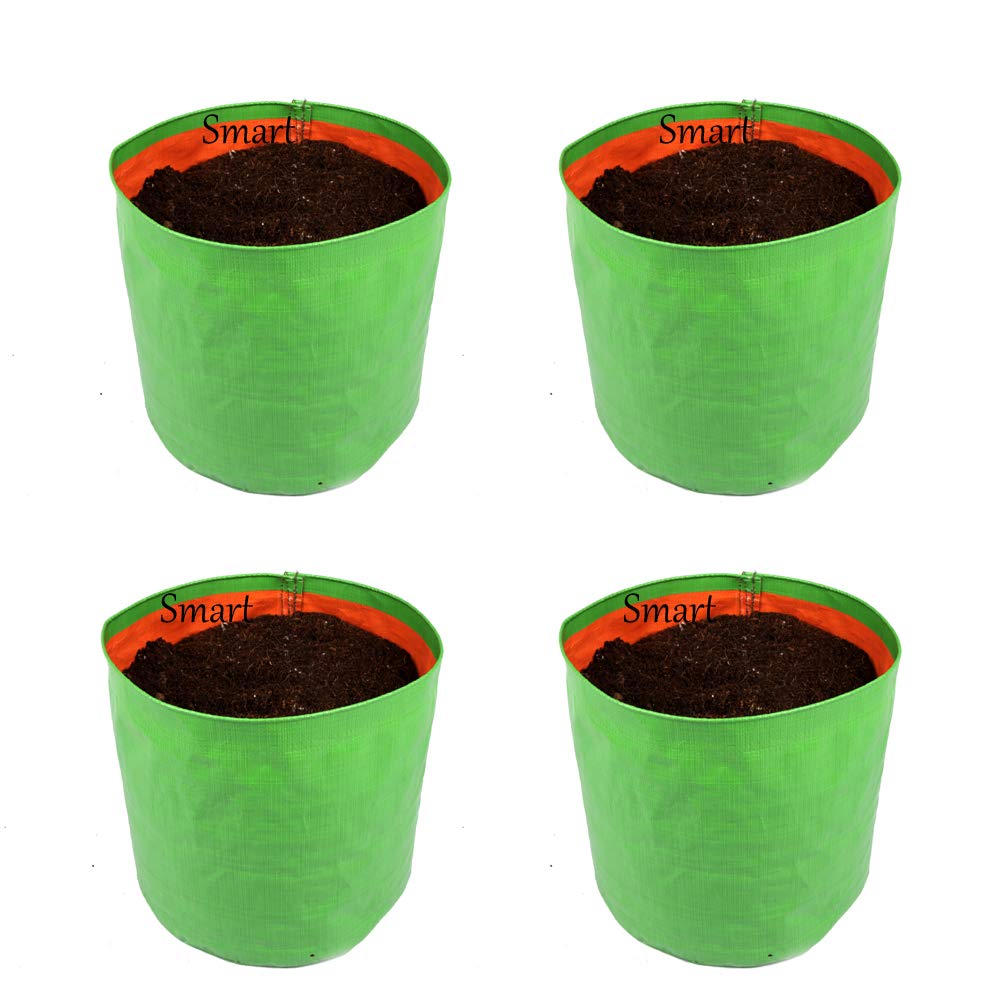 Smart Garden High Density Polyethylene Green Colour Round Grow Bags Floor Standing Mount Type for Terrace Gardning (18x18 inch, Pack of 4) No Assemble Required (B081F7K4XR) Amazon Price History, Amazon Price Tracker