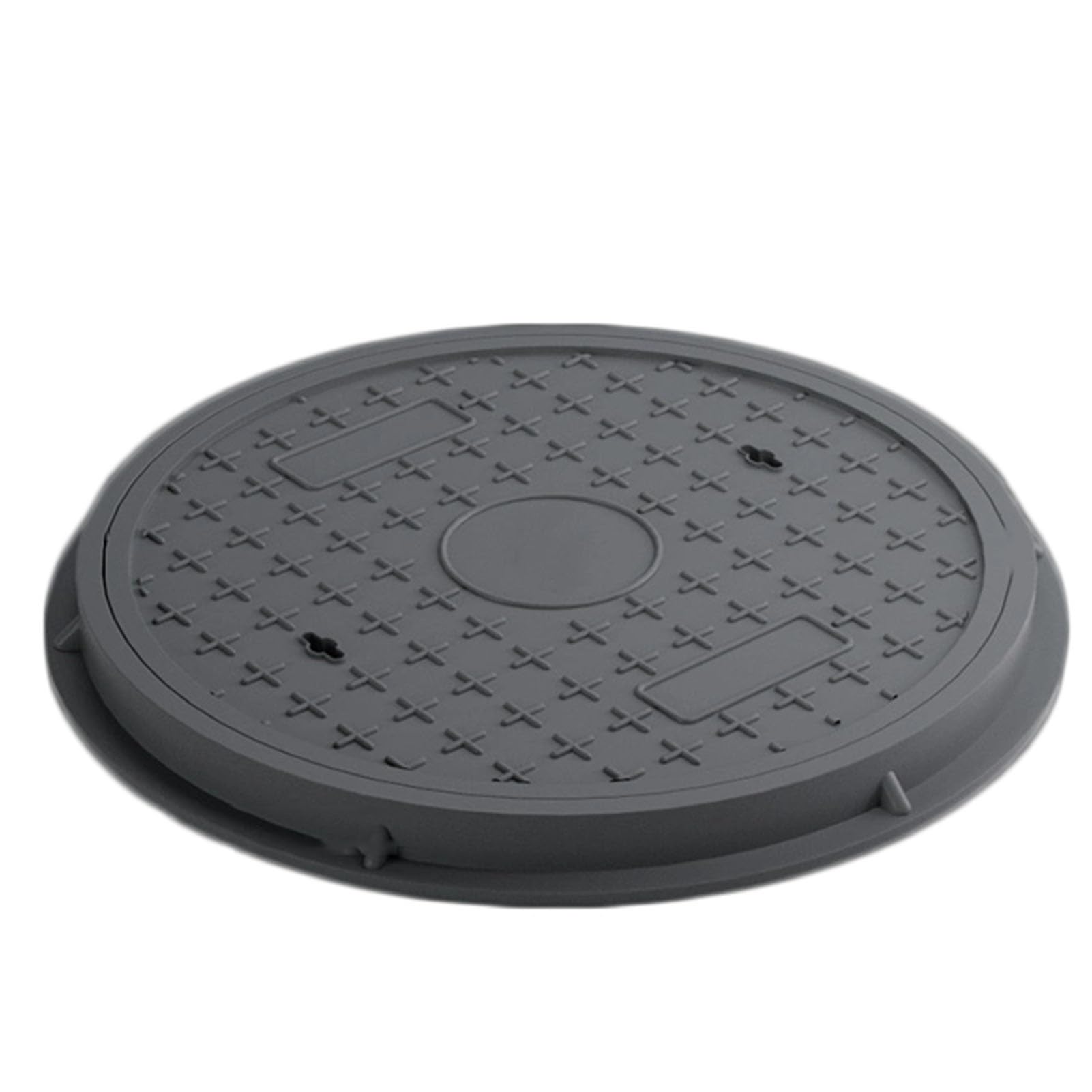 Couvercle de trou d'homme rond 50 cm en fibres pour plaque de regard de cour