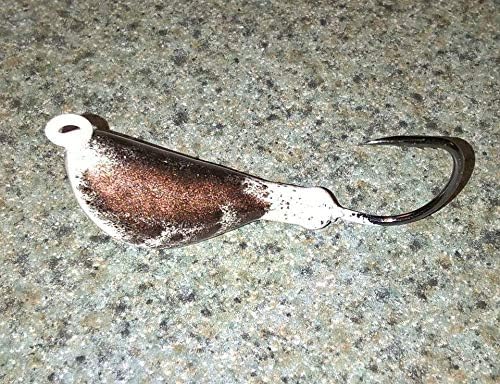 10 Banana Blackfish Jigs White Bronze Color TOG Jig Heads Tautog 2oz #110820
