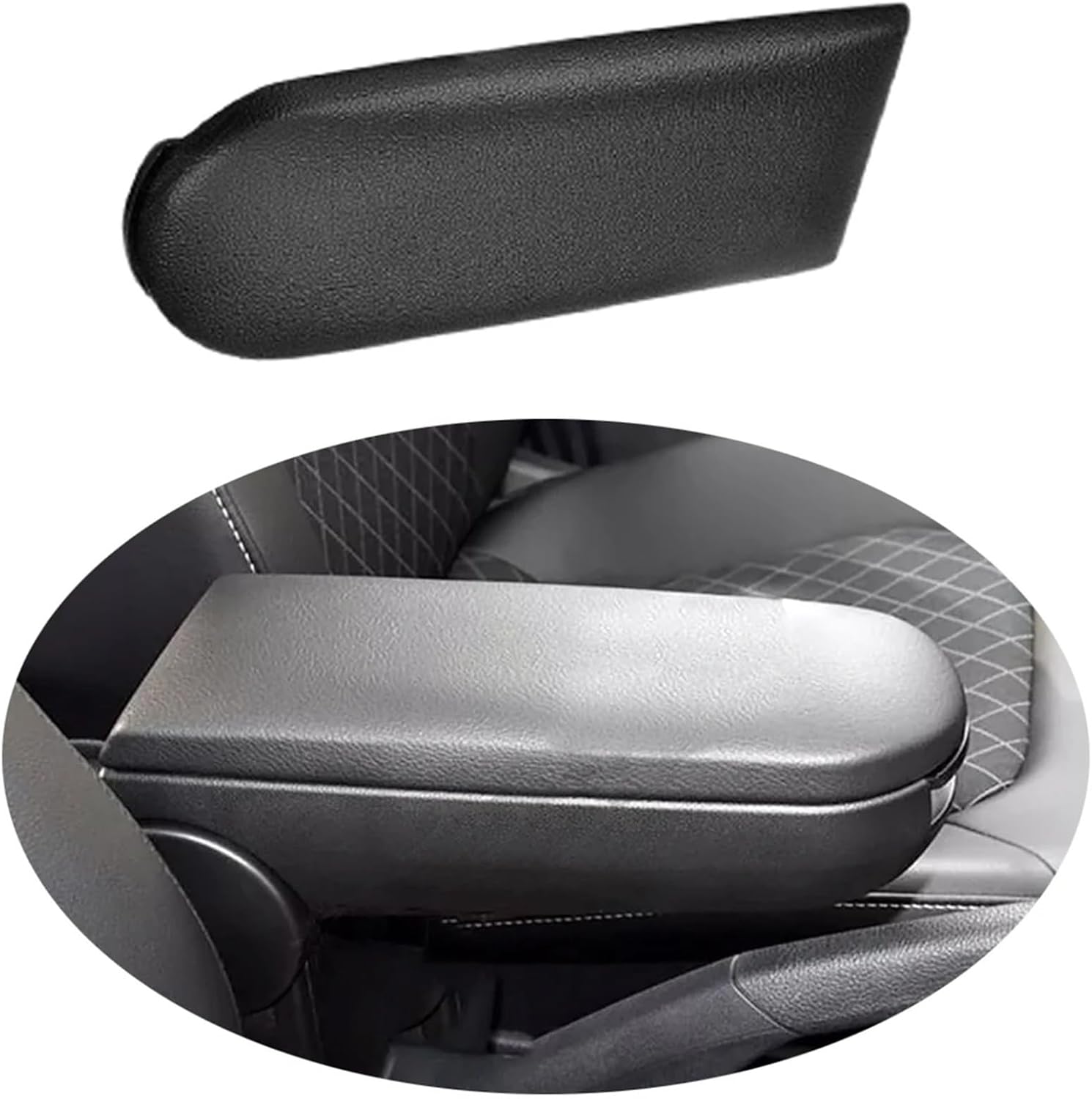 Leather Car Armrest Cover Console Cover Lid Latch Clip Replacement Compatible with VW Jetta Beetle Golf 4 MK4 Bora Passat B5 1999-2005