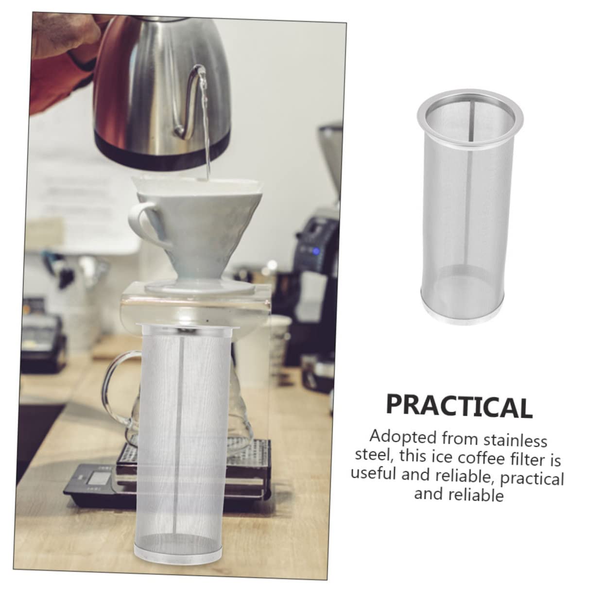 Infusor Colador de Café Frío de Acero Inoxidable para Jarra