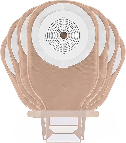 10 bolsas de colostomía, bolsa de ostomía de una pieza, suministros de ostomía, bolsa drenable de ostomía para el cuidado del estoma de ileostomía,