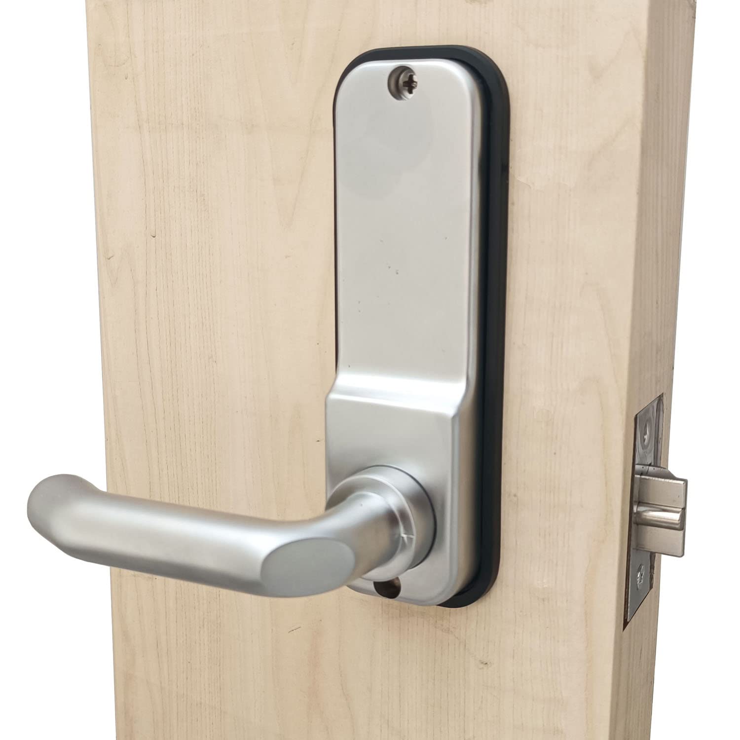 Cerradura impermeable de la manija de la puerta, Codelocks Digital Mecánico Pulsador cerradura de puerta,Sin claves,aleación de zinc (Plata)
