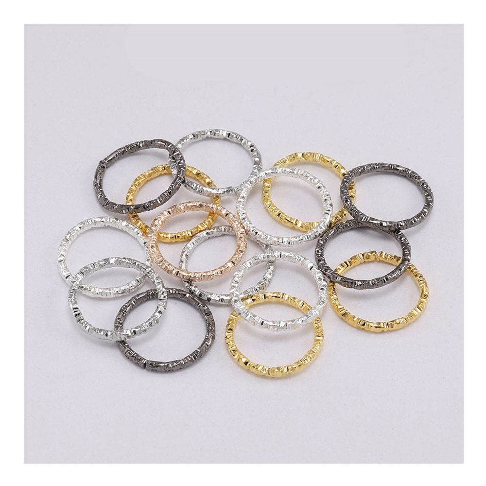 Hinleise 18mm Open Jump Rings Round Key Rings Accessories for Jewelry Keychain Making DIY Crafts, 100pcs (Random Color)