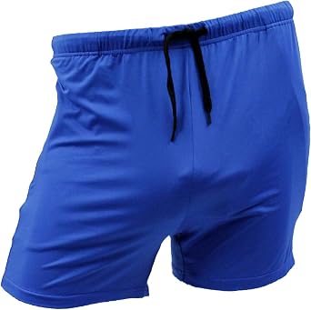 Fitted Star and Stripes or Solid Gym Workout Running Short Medium, Blue