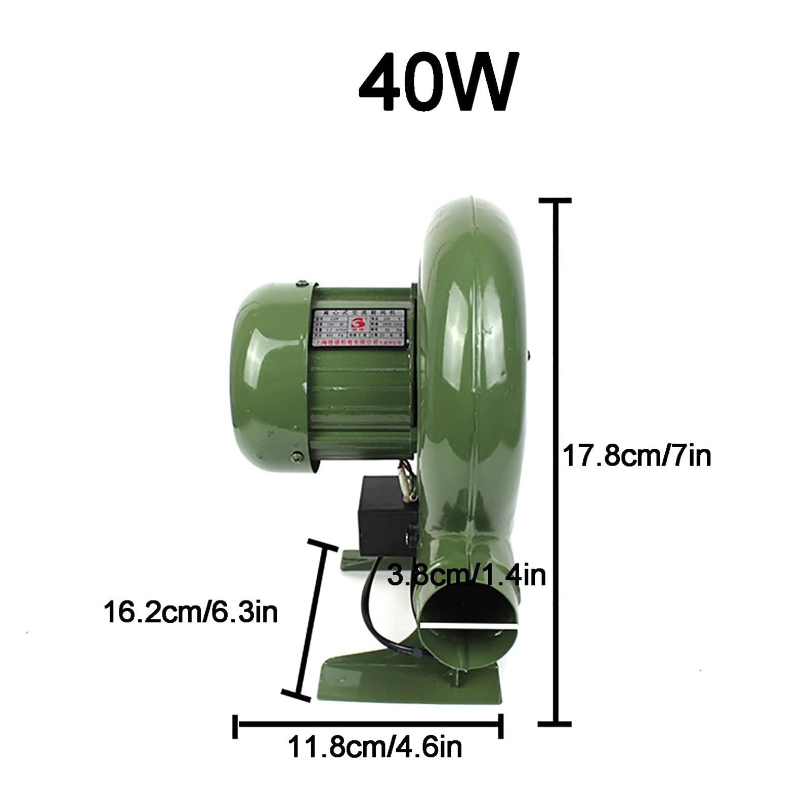 Soplador de doble propósito - Exquisita bomba de aire centrífuga de ventilador de velocidad variable de 12 V | Soplador eléctrico de doble uso AC y DC, pequeño soplador de forja de herrero