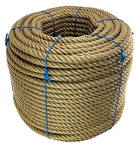 Natural Jute Rope Twisted Decking Cord Garden Boating Sash Twine 24mm x 150 mts