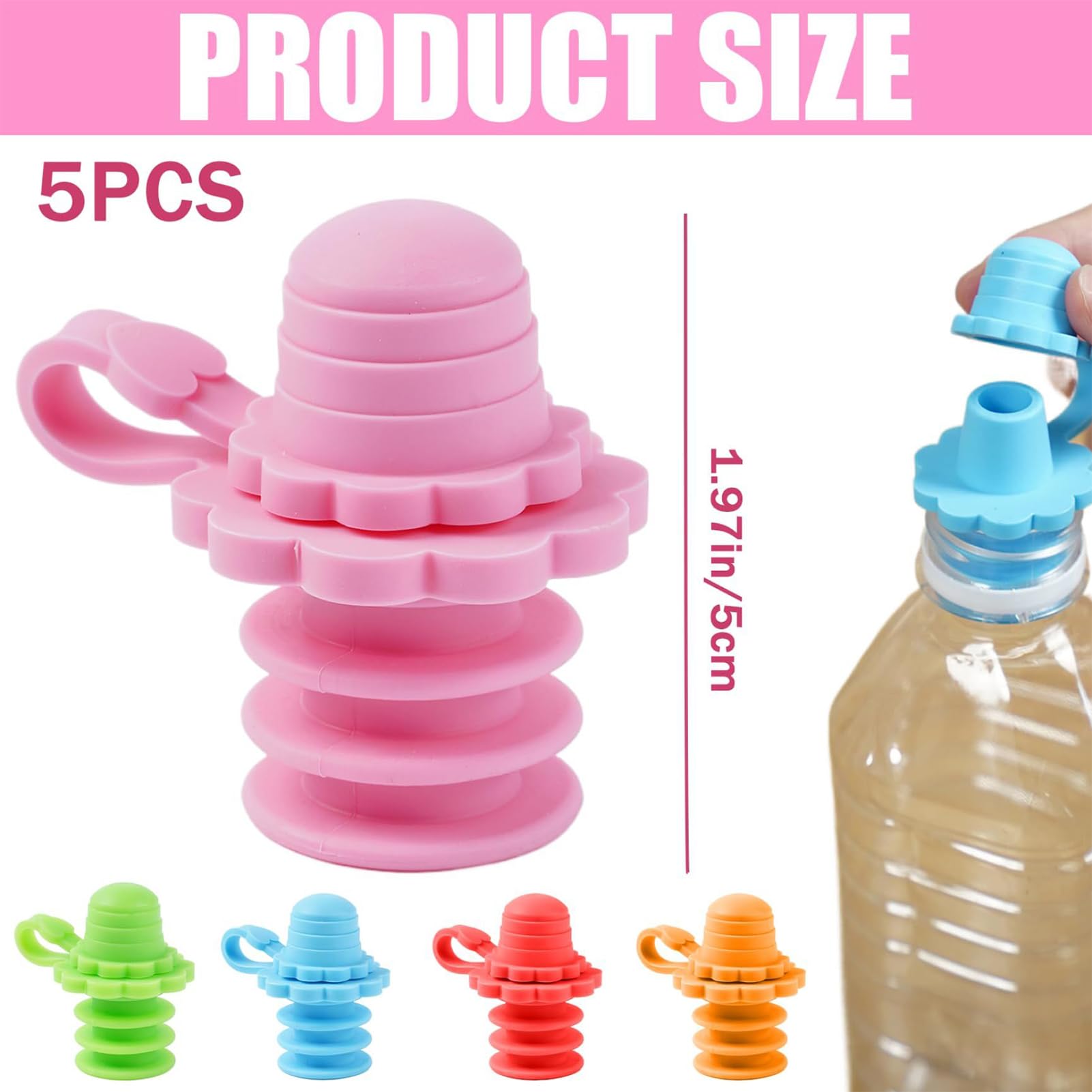 Tapa para Botella,Pitorro De Silicona Antiderrames para Niños | Tapa Protectora Apta para Lavavajillas para Escuela Viajes Y Exteriores