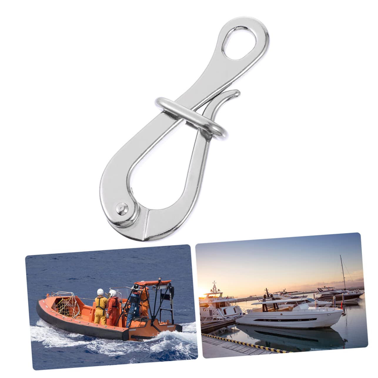 KICHOUSE Quick Release Stainless Steel Boat Hook Durable Fishing Hook for Life Rafts Sturdy and Convenient Design for Garage Workshop and Storage