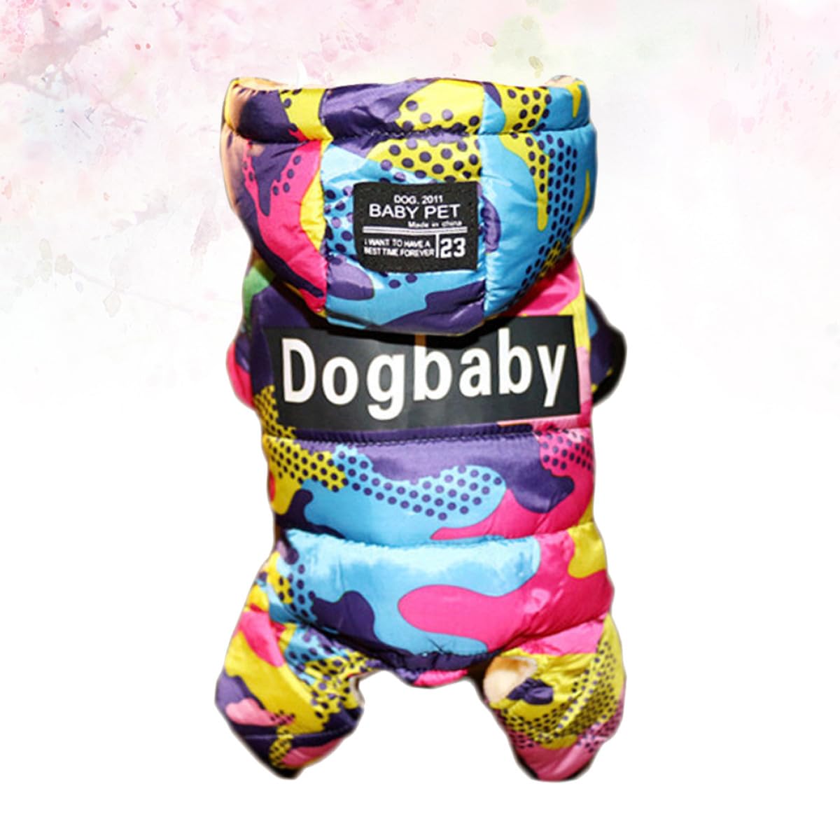 ULTECHNOVO Hundewinterjacke Camouflage Für Kleine Hunde Wasserabweisendes Warmes Design Mit Knopfverschluss Für Outdoor-aktivitäten s Schwarz