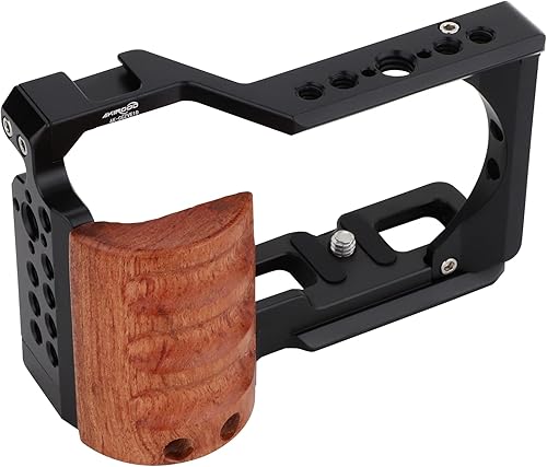 Miniatura 3 de ZV-E10 - Jaula para cámara Sony ZV-E10, mango de madera, jaula de grabación de video, accesorios de filmación, extensión de zapata fría para