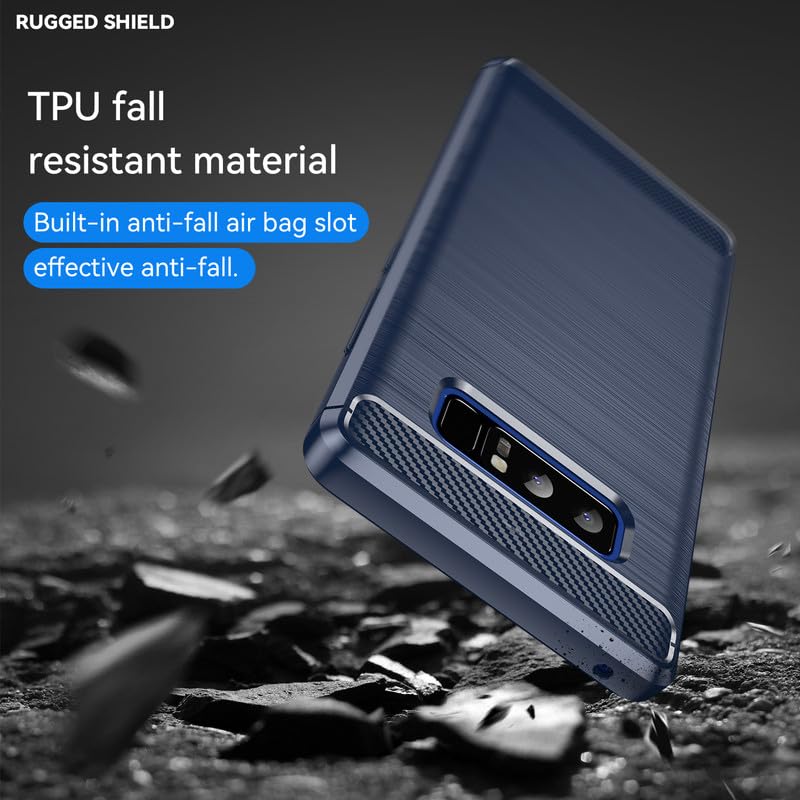 Image of Hybrid Carbon Fiber Back Case for Samsung Galaxy Note 8 (Blue)
