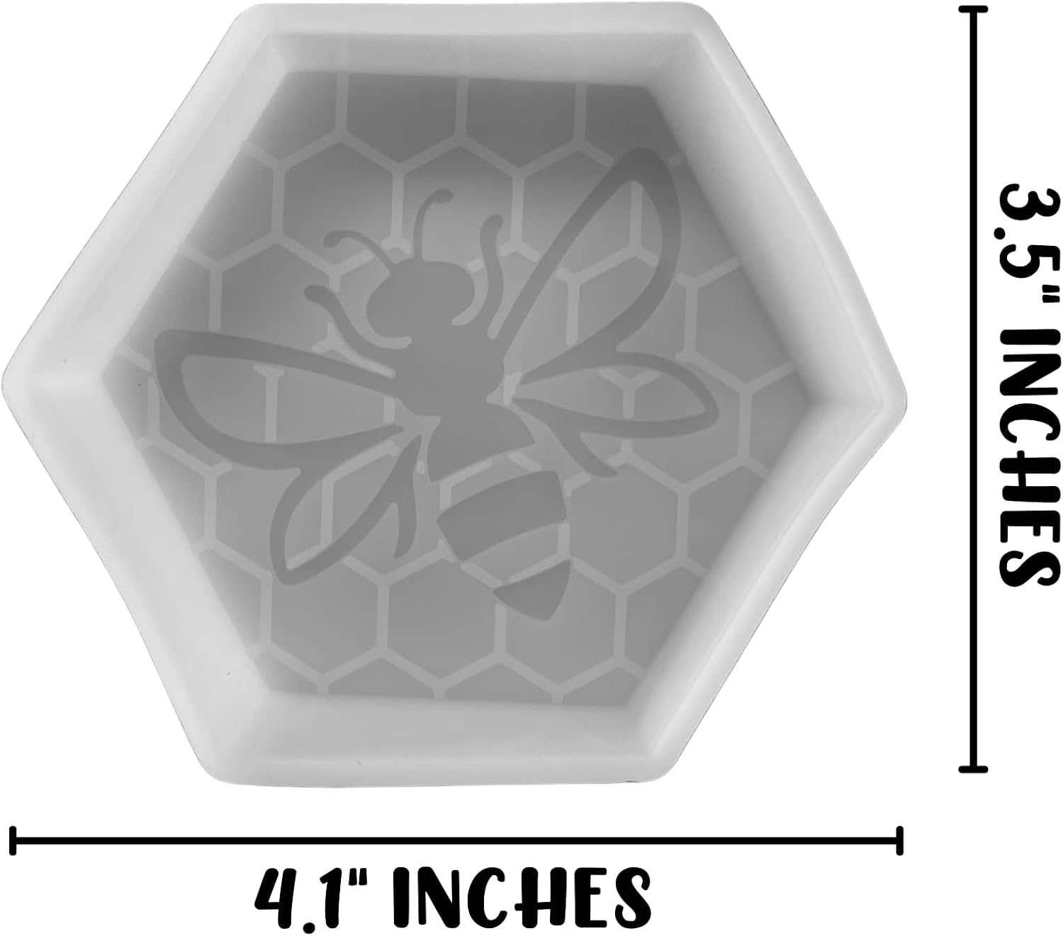 Honeycomb with Bee Car Freshie Silicone Mold 4.1x3.5x0.8” Bug Honey Insects Lover Summer Aroma Beads Scented Oven Safe