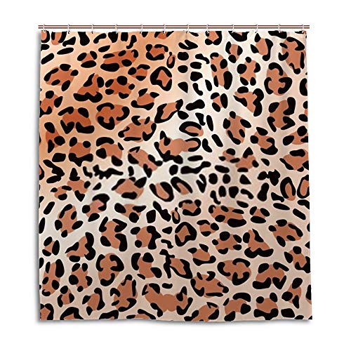 Rideau de douche imprimé léopard en polyester imperméable 180x180 cm CHEHONG - 2