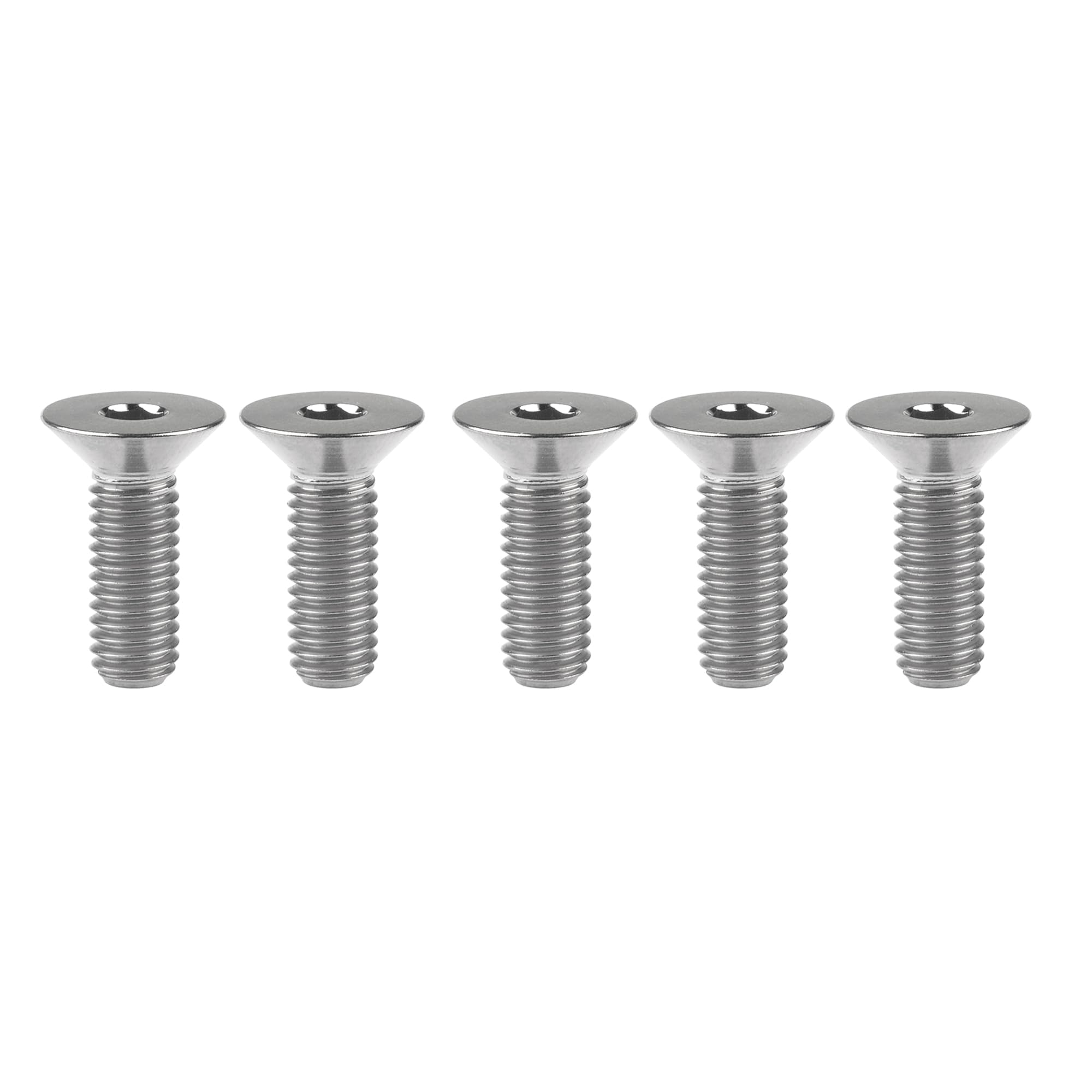 Yaruijia Titanium Bolt DIN7991 M6x10 12 15 20 25 30 35 40 45mm Countersunk Head Hexagon Socket Screws Pack of 5 (M6x15mm, Titanium)