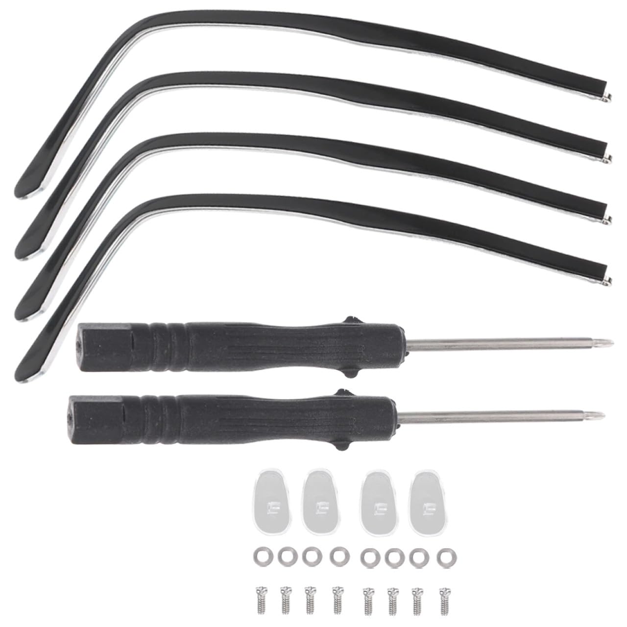 PartyKindom 10ensembles Remplacement De Bras De Lunettes Métal Accessoires pour Lunettes Anti-allergiques Confortables Et pour Hommes Et Femmes