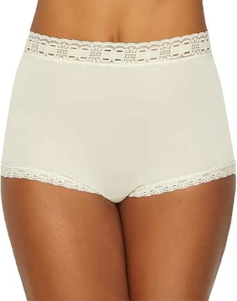 Olga Women's Secret Hug Fashion Scoops Brief Panty, Ivory, 6/M