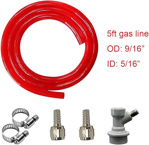 Miniatura 3 de Línea de bloqueo de bolas de cerveza LUCKEG Brand Ball Lock Línea de cerveza Conjunto y bloqueo de bola de gas para elaboración de vino