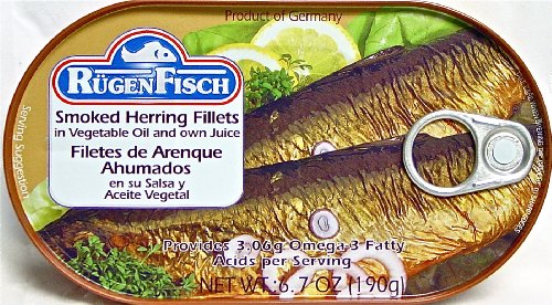 Super Sale 🛒 Ruegenfisch Smoked Herring Fillets, 6.7-Ounce Tins (Pack of 16)