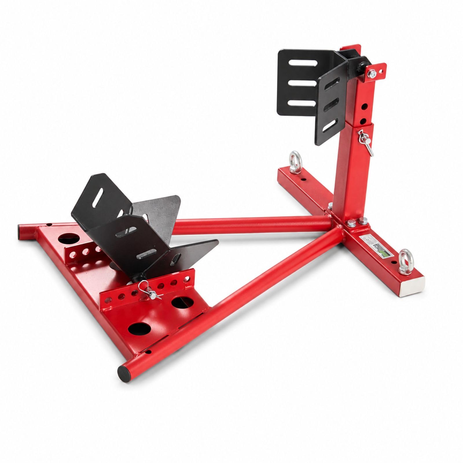 TRUTZHOLM Motorradständer vorne für 17" - 21" Motorradwippe Montageständer Schwarz/Rot Matt