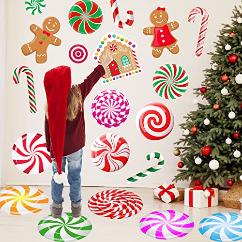 59-Piece Miss Fantasy Gingerbread Christmas Wall, Door & Floor Sticker Decorations - image 1