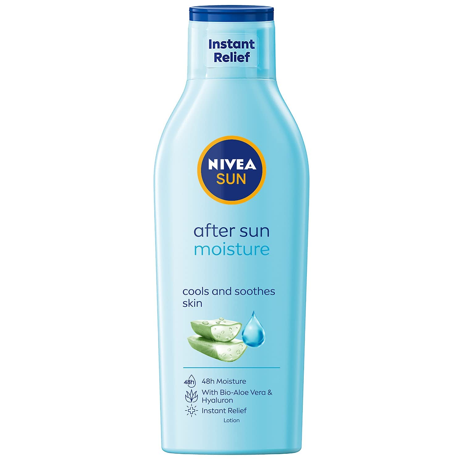 NIVEA Sun After Sun Moisturising Lotion 200ml – Cooling Soothing After-Sun Body Lotion for Sun-Exposed Skin, Intensive Hydration to Calm & Refresh After Beach, Pool & Outdoor Sun Exposure