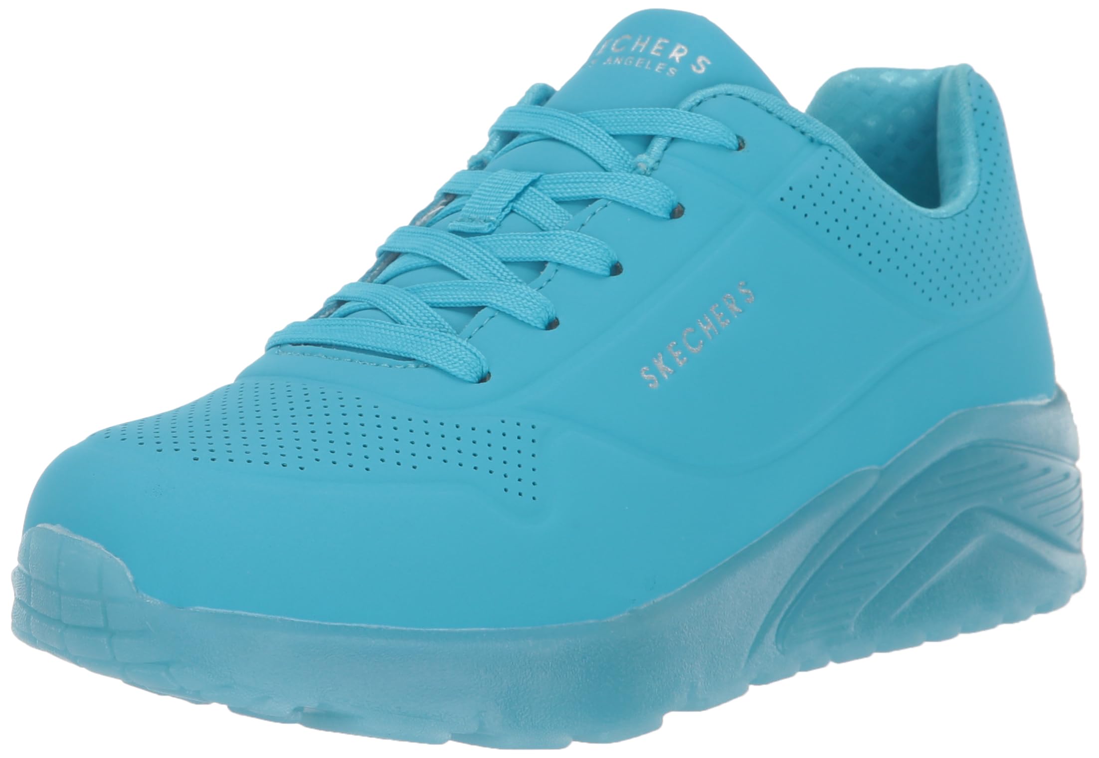 Skechers Girls Uno Ice Casual Shoes Vegan Air-Cooled Memory Foam Cushioned Comfort Insole Aqua - 1 UK (310449L) (B0BN6WCWQD) Amazon Price History, Amazon Price Tracker