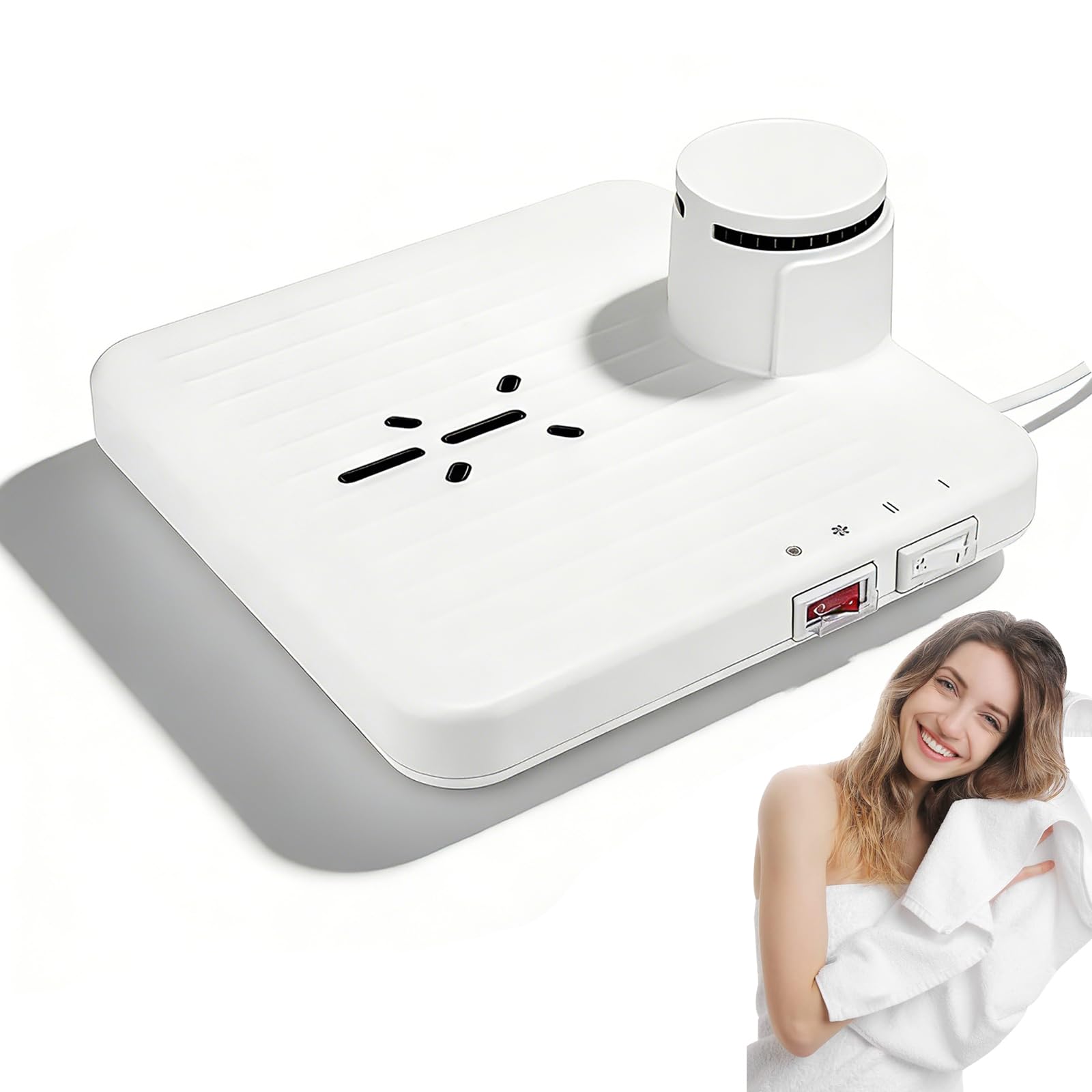 Séchoir Corporel Intégral De 960 W Après La Douche, Sèche-Corps Chauffant De 15000 TR/Min avec Fonction De Détection, 2 Vitesses Réglables (air Froid/Chaud), Idéal pour La Salle De Bain, L'hôtel