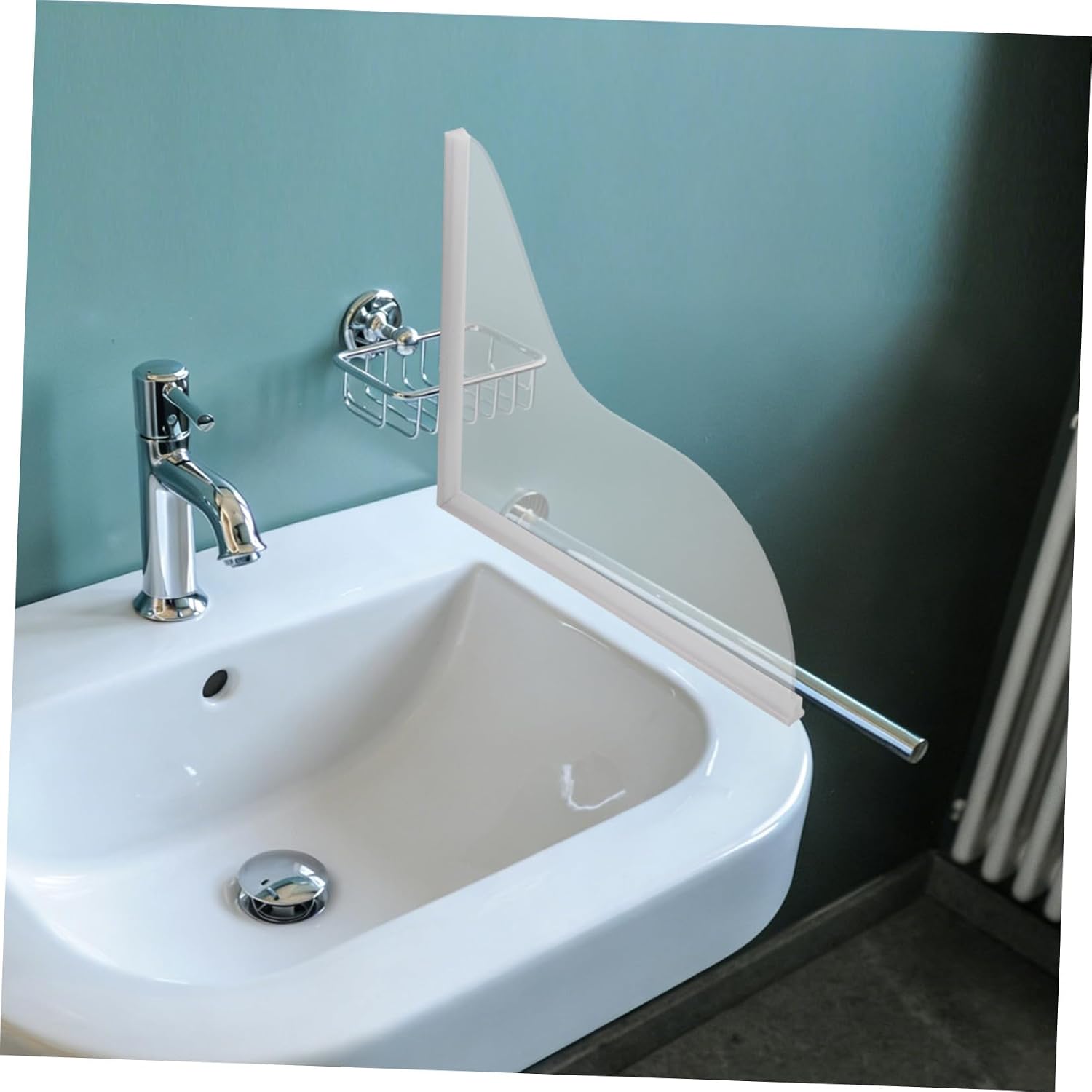 2pcs Kitchen Sink and Bathtub Splash Guards, 11.8" X 9.8" Frosted Acrylic Waterproof Barrier, Anti-Splash Shield for Bathroom Washbasin and Shower Corner Use