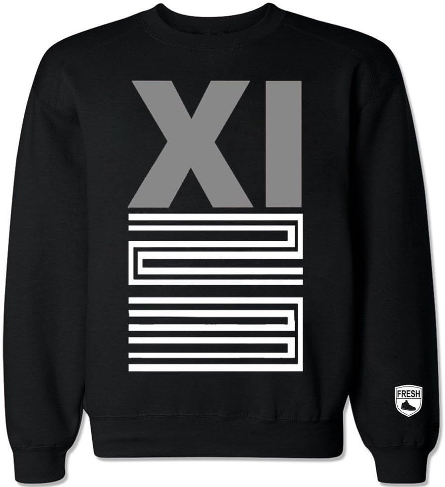 FTD Apparel Men's 11 bred 11 xi Grey Shoes Crew Neck Sweater