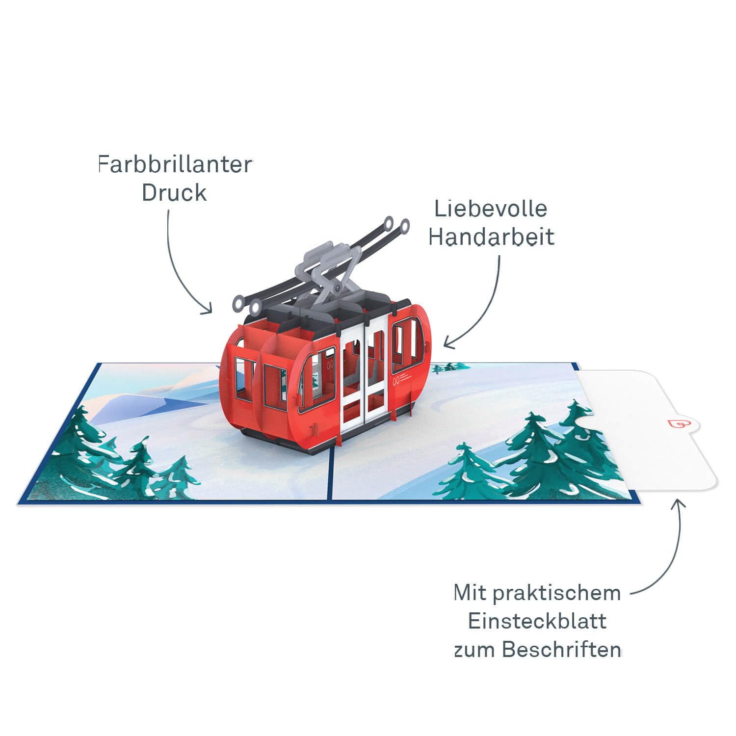 PopLife Carte De Vœux Pop-up 3D Pour Skieur De Montagne – Carte D'anniversaire Pour Les Fesses De Ski Et Les Amateurs De Neige, Cadeau De Retraite