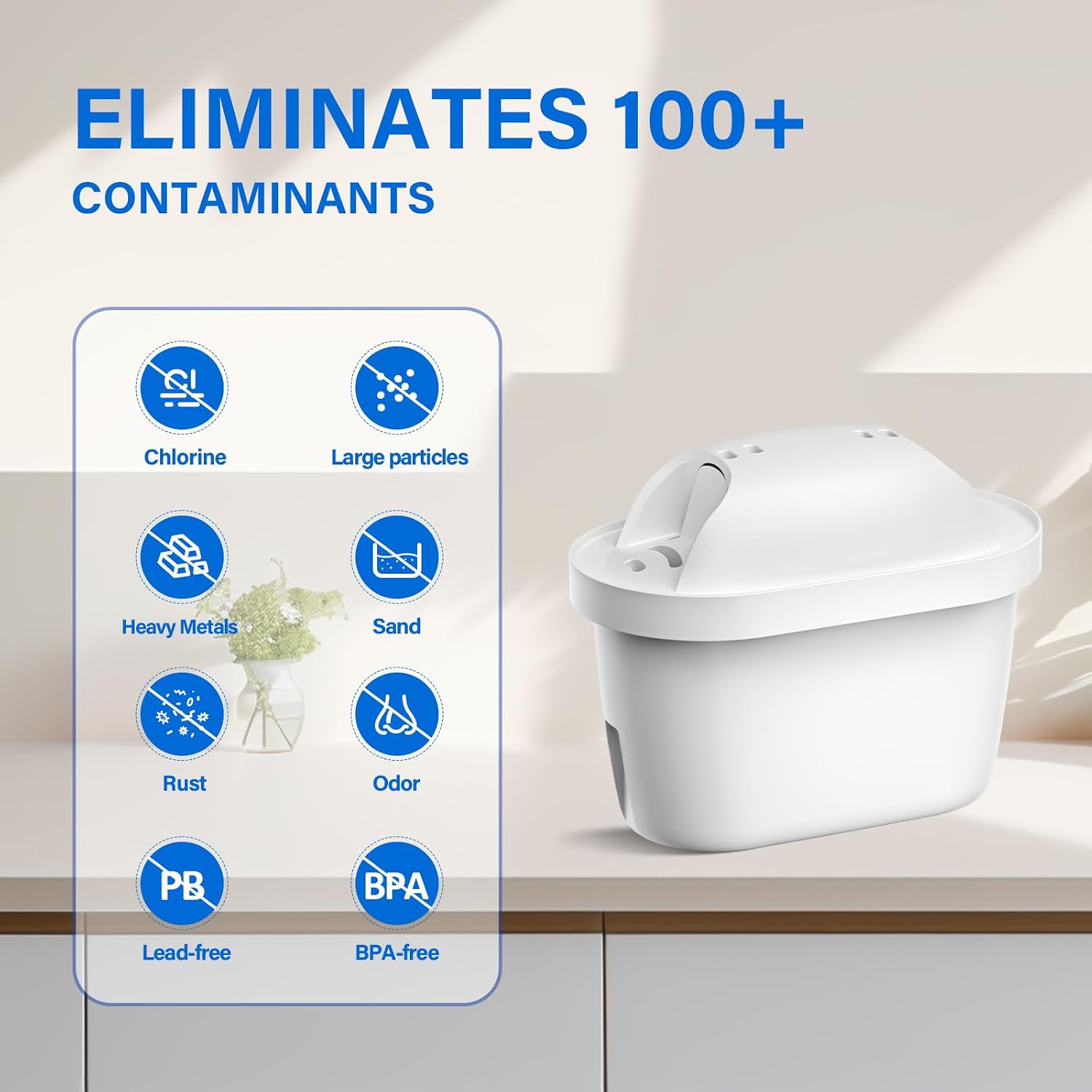 Water Filter Replacement Compatible with Jug Kettle and Tank, By Water Bressvi
