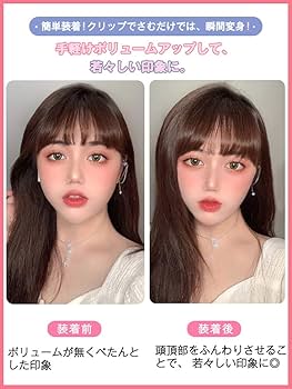 Amazon.co.jp: HAIRSW 2個セット ミニつけ毛 部分ウィッグ