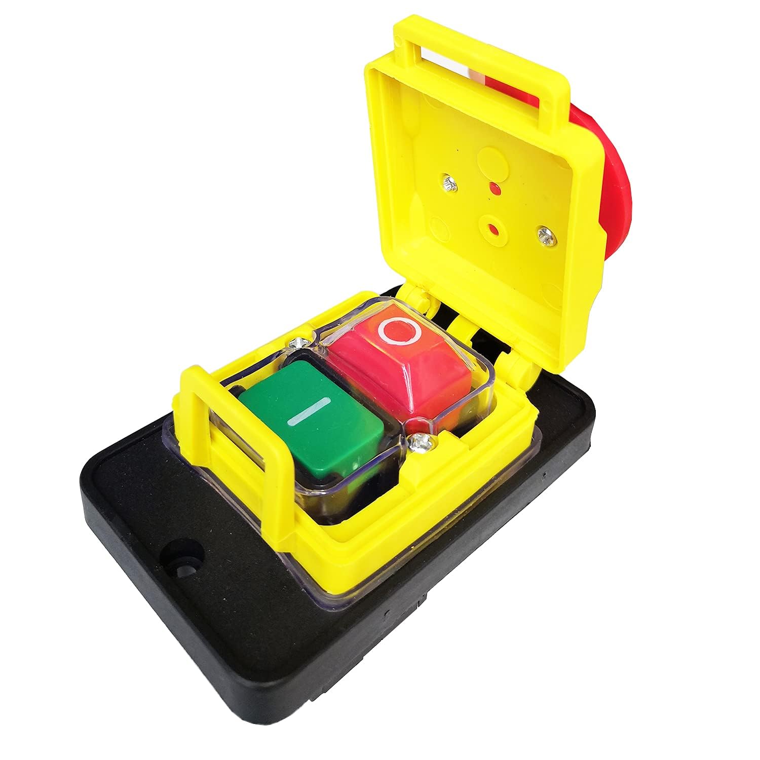 for CK5 CK-5 250V T85 10(8) A Interruptor de botón electromagnético de 4 pines Arranque de parada Encendido Apagado Interruptores de botón de parada de emergencia for herramienta eléctrica