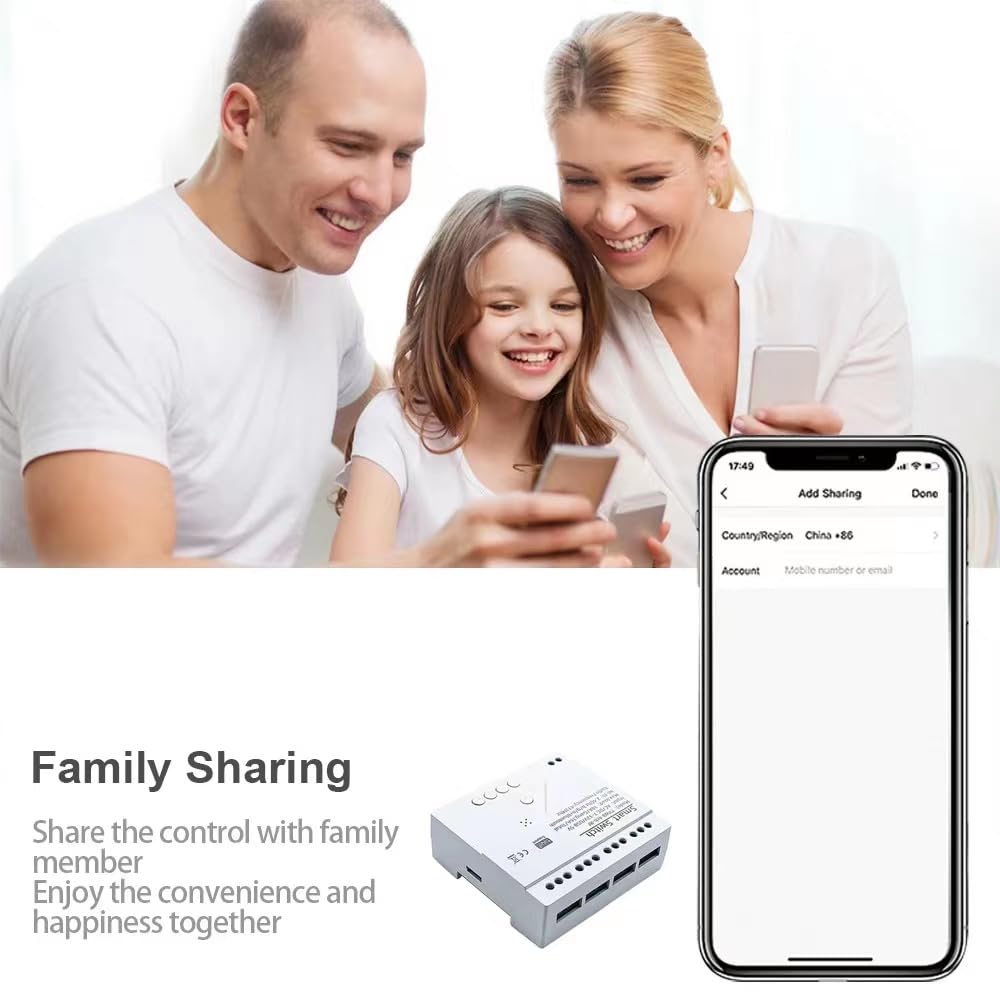 Tuya Smart Life Module de commutation à fermeture automatique 4 canaux AC 85-250 V/USB 5 V WiFi RF Bluetooth Compatible avec Alexa Google Home