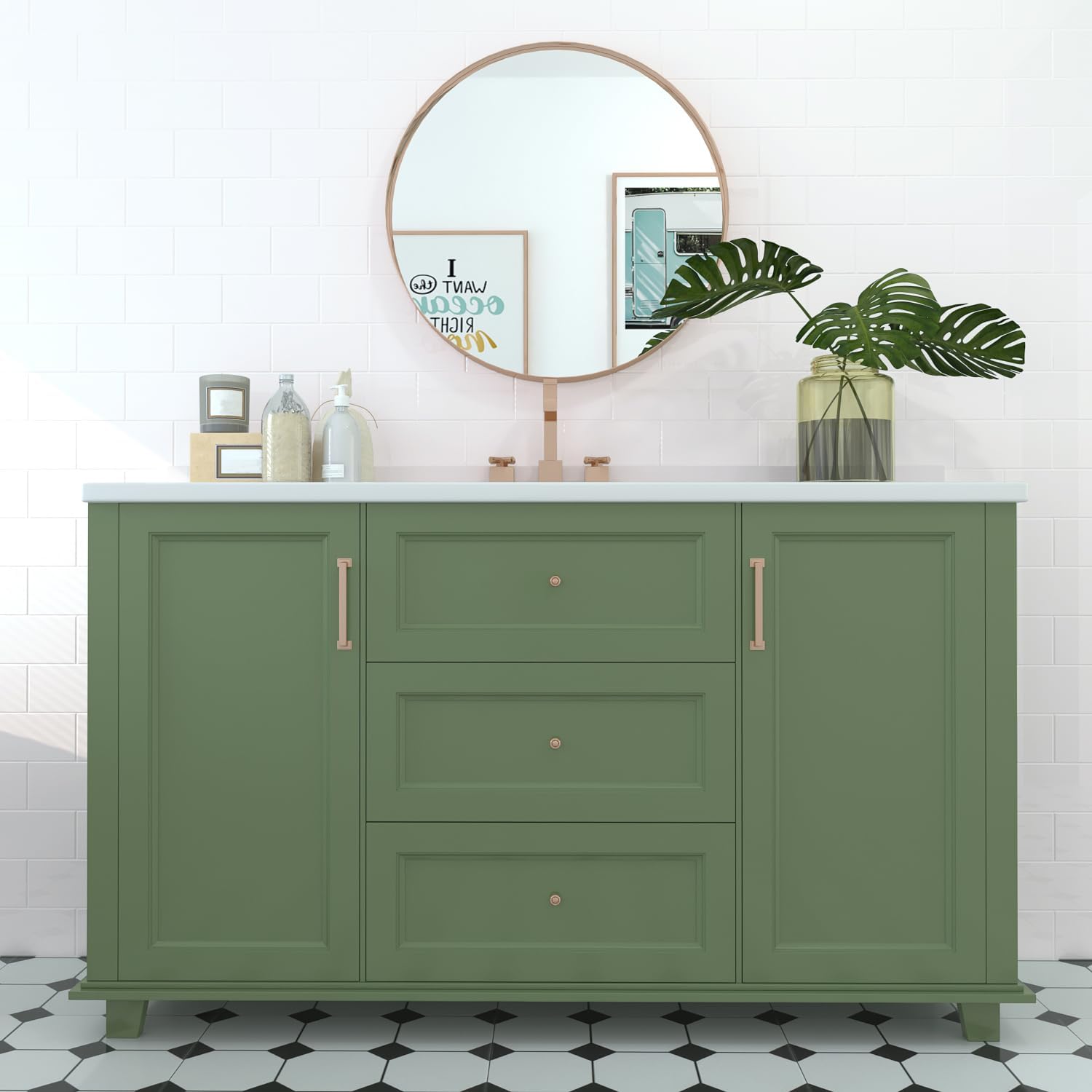 VaryPaper 15.7''x78.7'' Sage Green Wallpaper Peel and Stick Green Contact Paper for Cabinets Countertops Waterproof Thick Removable Wallpaper Solid Green Vinyl Roll for Bedroom Wall Shelf Liners Table 15.7\\\" x 78.7\\\" Sage Green, SIMILAR COLOR TO STOCK PHOTOS, USED