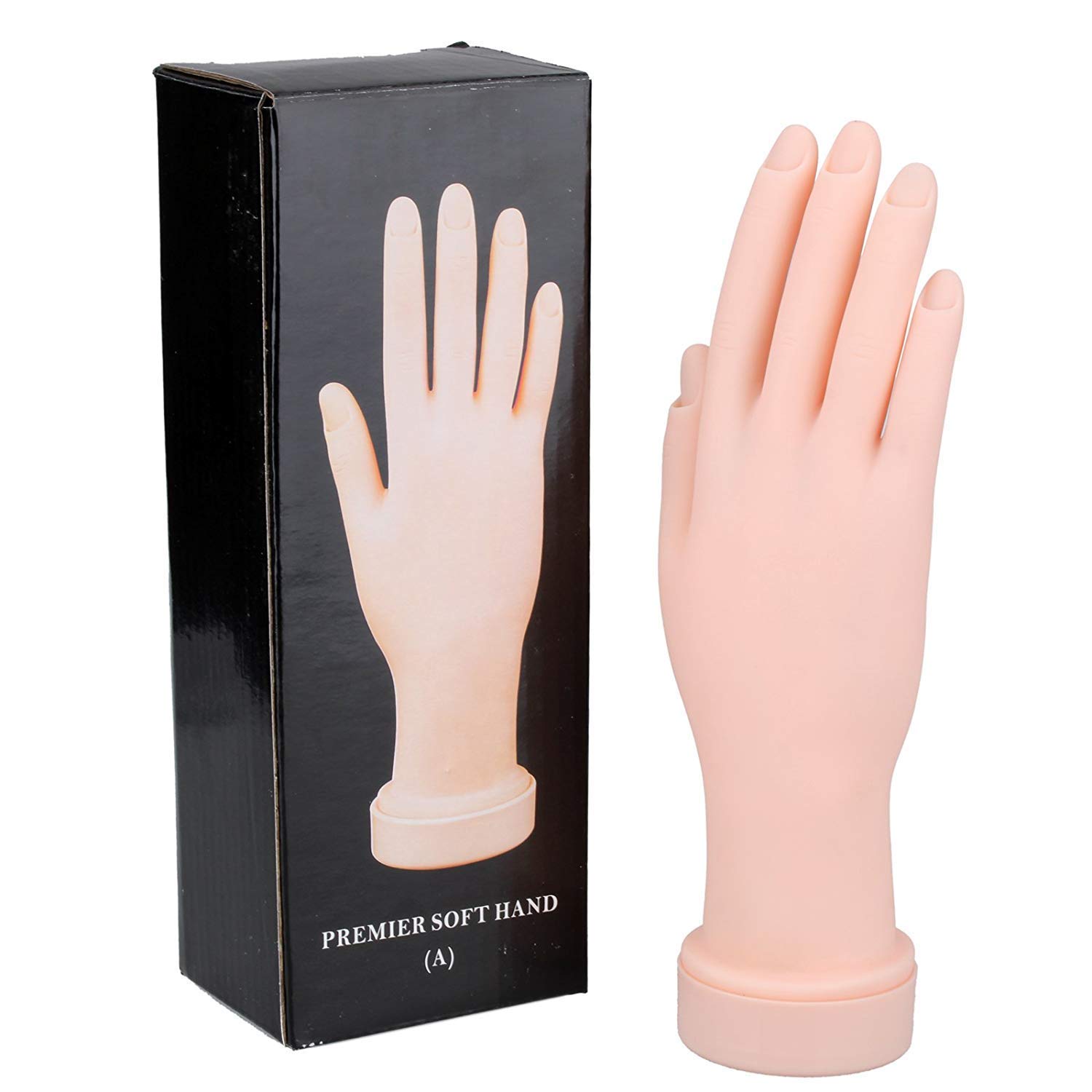 Practice Hand for Acrylic Nails, Fake Hand for Nails Practice, Flexible Movable Fake Hand Manicure Practice Tool, Nail Art Training Practice-image-26