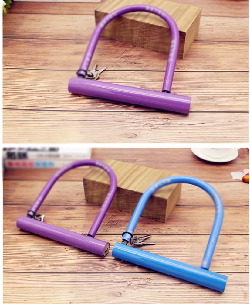 Heavy Locks Bike U-Lock with 2 Keys High Security Bicycle U-Shaped Secure Lock for Road Bikes, Motorcycle, Shop Doors U-Locks for Bicycles