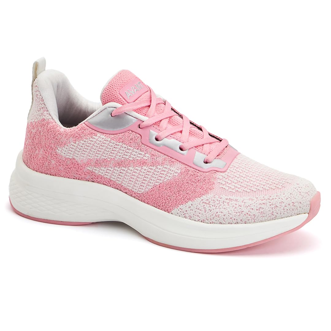 AVANT Womens MagiX Running and Training Shoes-Superior Traction,Anti Skid, Lightweight, Multi Directional Flexibility, Enhanced Cushioning, Sports Footwear (AVWSH031CL02UK7_Pink / White) (B0D378TNRJ) Amazon Price History, Amazon Price Tracker