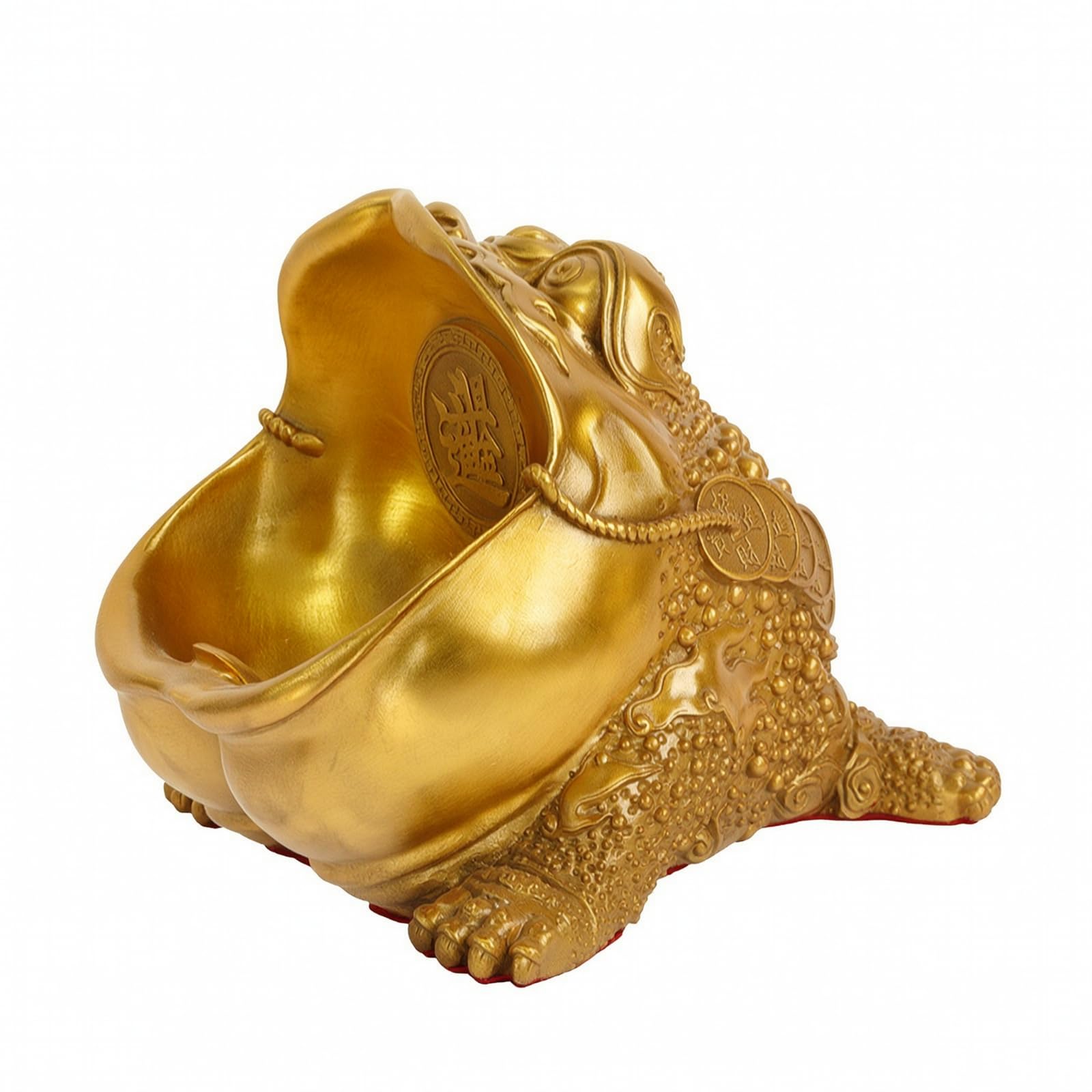 KESOTO Dinero Dorado Adorno Prosperidad, Sapo próspero, corativo, Figura, para Negocio, Oficina, Recibidor, 28CM
