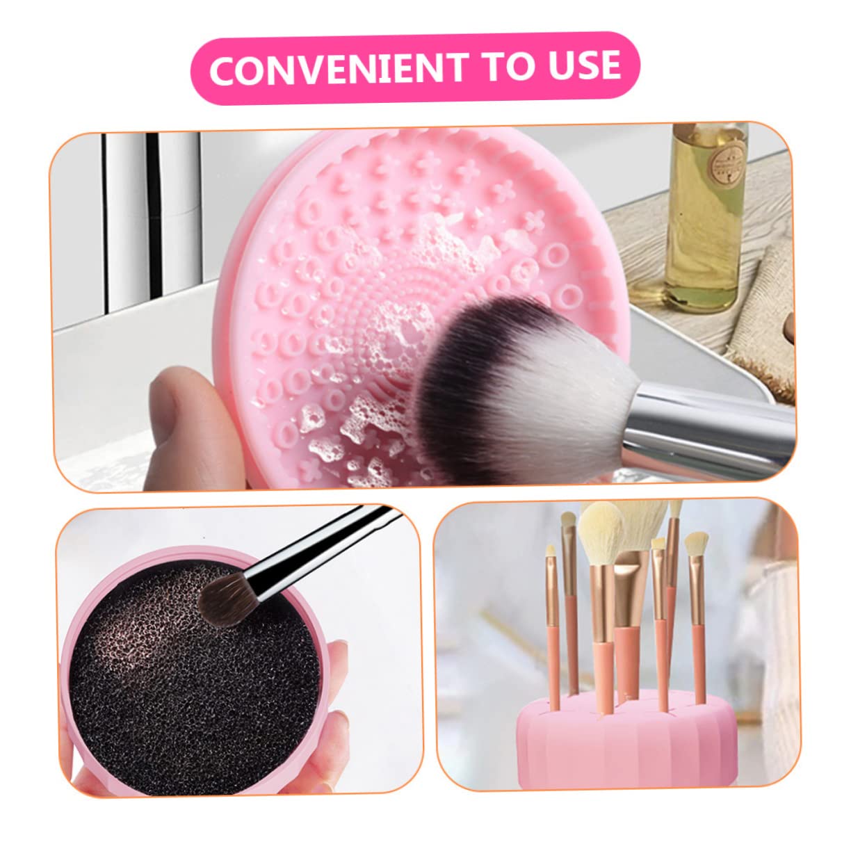MAGICLULU 4 Pz Scatola per la pulizia dei pennelli da trucco pulizia delle spazzole tampone per pennelli da trucco detergente pennelli make up makeup brush cleaner spazzola Bagnato e secco