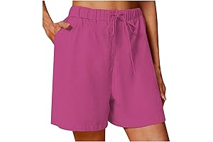 Women's Linen Drawstring Shorts 2024