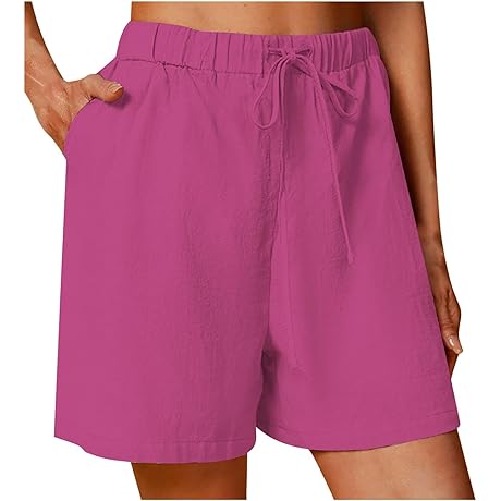 Women's Linen Drawstring Shorts 2024