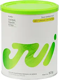 Jui Suco Verde em Pó Sabor Abacaxi com Hortelã 30 Doses, Vegano, 100% Natural, Sem Açúcar, Sem Glúten, Sem Lactose, Para Inchaço, Digestão e Vitalidade