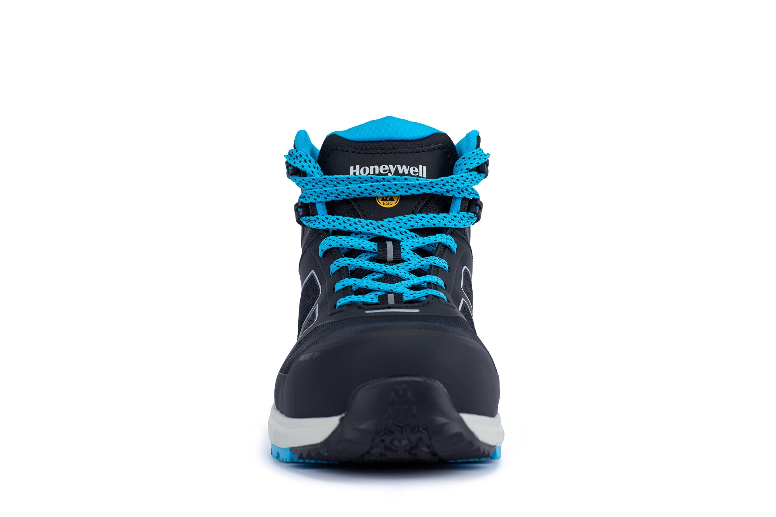 Honeywell Agile Runner S3 SRC ESD Zapatos de Seguridad Industrial para Hombres y Mujeres, Estilo de Corte Medio, Forro de Malla 3D, Puntera de Fibra de Vidrio, Azul, Talla 10 UK, 6250125-44