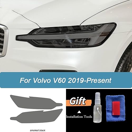 Miniatura 7 de Película protectora para faros delanteros de coche, color negro, adhesivo de TPU transparente, para Volvo XC90 XC60 XC40 S60 S90 V60 V90