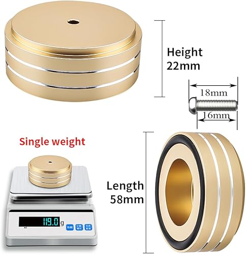 Miniatura 14 de Viborg Pies de soporte de altavoz de alta fidelidad, 2.283 x 0.866 in, 4 pies de aislamiento, aislador, amortiguador de choque con anillo de goma